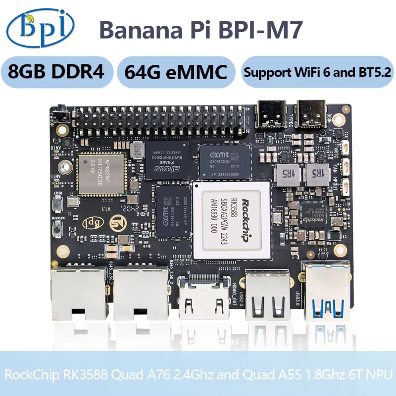 【Hot Sale】Banana Pi BPI-M7 Dev - Banana Pi Bpi M7 Rk3588 ulasan dan harga