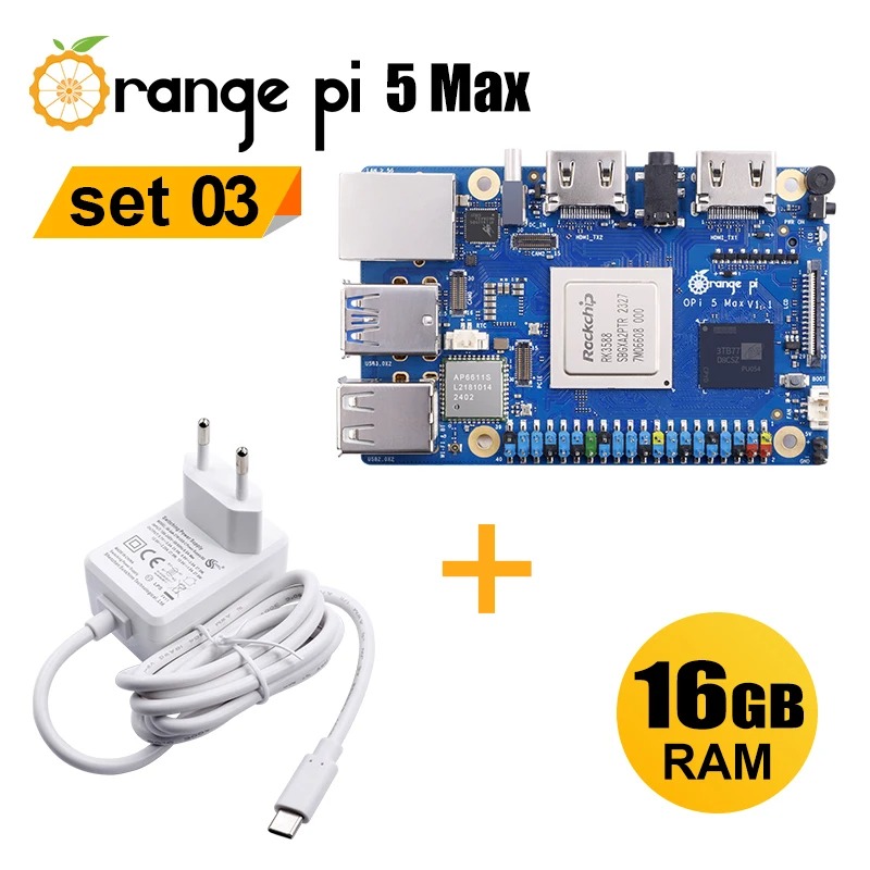 RoRuSOrangePi 5 Max 16GB with  - Orange Pi 5 Max Rk3588 ulasan dan harga