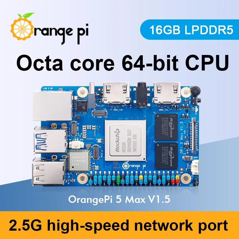 RoRuSOrange Pi 5 Max 16GB V1.5 - Orange Pi 5 Max Rk3588 ulasan dan harga